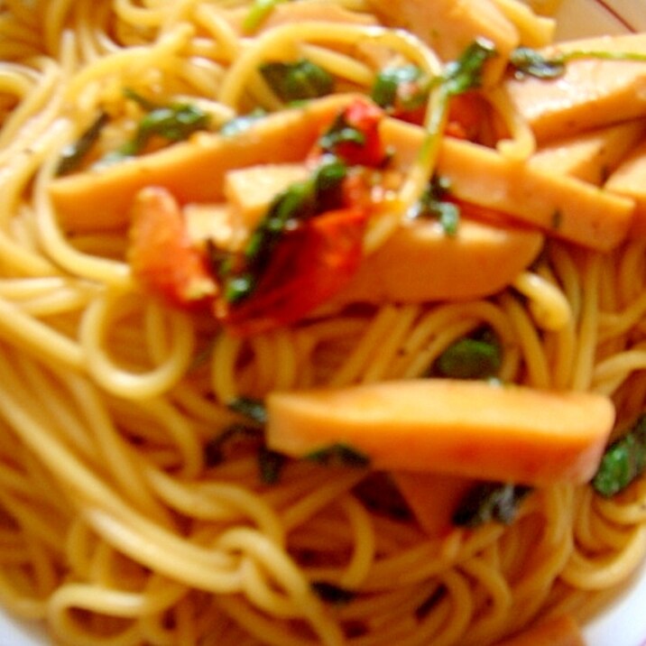 えび魚肉ソーセージほうれん草ミニトマトの和風パスタ レシピ 作り方 By たいつ03 楽天レシピ えび魚肉ソーセージほうれん草ミニトマトの和風パスタ レシピ 作り方 By たいつ03 楽天レシピ